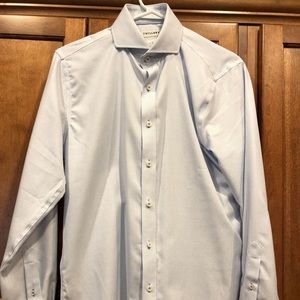 Twillory Non-Iron Sky Pin Dot Tailored